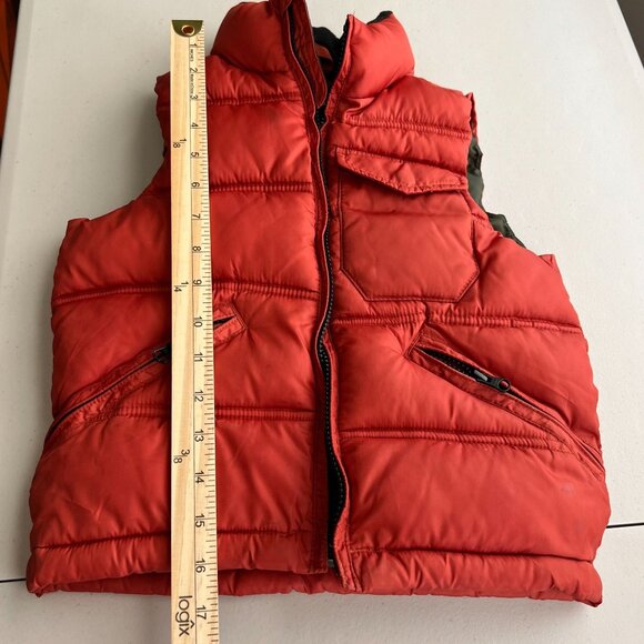 Gap Kids Orange Full Zip Insulated Sienna Thick Puffer Vest Jacket Size XS - Picture 12 of 13